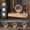 Dressing Table with LED Mirror 2 Drawers Vanity Table Bedroom Makeup Desk White