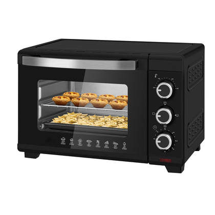 21L Mini Oven w/ Adjustable Temperature Timer Toaster Pizza Tabletop Oven 1280W