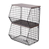2 Tier Metal Wire Fruit Basket Bread Storage Vegetable Rack Countertop Basket UK