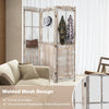 Costway Retro 3-Panel Room Divider 6FT Folding Privacy Screen Room Separator