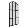 Extra Large Arched Wall Mirror Sticker Black Wooden Framed Window Style Mirror