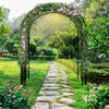 XXL Metal Garden Arch Lawn Arbor Trellis Climbing Plant Rose Double Tube Frame