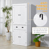 Freestanding Kitchen Pantry Cupboard Storage Cabinet with Doors White