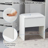 White Corner Dressing Table Makeup Desk Vanity Table 5 Drawers with Bubls