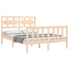 CIADAZ Bed Frame with Headboard 120x200 Solid Wood, Bedroom Furniture, A4O3
