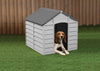 DOG KENNEL SMALL TO MEDIUM GREY DURABLE PLASTIC WINTER HOUSE