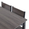 5PCS Grey Dining Table&Chairs Set Modern Industrial Metal Frame Kitchen Home Bar