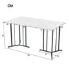Dining Table with Metal Legs Rectangle Marble MDF Kitchen Table Dining Furniture