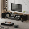 2M TV Unit Stand Cabinet w/LED Lights High Gloss Doors Entertainment Storage