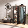 Industrial Garment Rack Clothes Rail Open Wardrobe Shoes Organizer Shelf Closet
