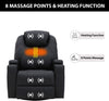 Heating 8-Point Massage Recliner Swivel Chair Sofa w/ Remote Control XMAS Gift
