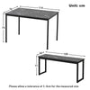 3 Piece Dining Table and Bench Set 4-Person Dinette for Kitchen Patio Outdoor