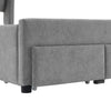 DOUBLE BED WITH STORAGE VELVET UPHOLSTERED BED FRAME WITH HEADBOARD, 4 DRAWERS