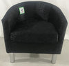 Black Velvet Arm Chair Tub Chair Lounge Armchair Occasional Accent Sofa Chair UK