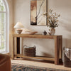 63 Inch Entryway Console Table, 2-Tier Farmhouse Narrow Sofa Table for Entryway
