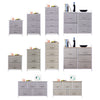 4/5/6 Fabric Beside Cabinet Storage Unit Chest of Drawers Organizer Living Room