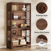 6-Tier Vintage Modern Bookshelf Bookcase, 70.8" Tall Storage Rack for LivingRoom
