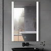 Rectangular White Bathroom Mirror 3 Colors LED Lights Wall Mounted Dimmable IP44
