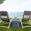 Portable Cooler Side Table 15L Wine Cooler 3-in-1 Outdoor Cocktail Drink Table