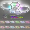 Dimmable LED Ceiling Fan Light Living Room Chandelier Lamp With Remote Control