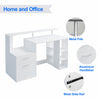 Computer Office Desk Writing Study Table Workstation w/ Shelves & Drawers White