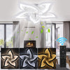 LED Ceiling Fan Light Dimmable Living Room Chandelier Lamp With Remote Control