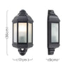 PIR Sensor Outdoor Wall Lantern Security Patio Lighting LED Garden Walkway Light