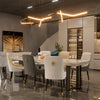 Set 2 Leather Kitchen Dining Chairs Tufted Gold Lion Head Pull Ring Accent Chair