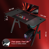 140cm Gaming Desk Computer Gaming Table w/ Cup Holder & Headphone Hook Black