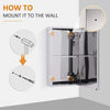 Narrow Style Bathroom Mirror Cabinet with Hidden Storage 2-Tier Shelving