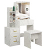 Dressing Table With Drawers Mirror Stool Set Makeup Desk Vanity Table Bedroom