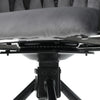 Rotatable Velvet Dining Chair with Metal Legs Kitchen Chair Swivel Modern Grey