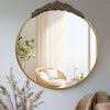 French Style Round Wall Mirror Wall Mounted Bathroom Mirror Hotel Dressing Table