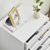 5 Drawer File Cabinet Mobile Office Cabinet with Wheels File Folder Rustic White