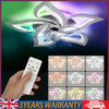 LED Ceiling Fan Light Dimmable Living Room Chandelier Lamp With Remote Xwekveuzb