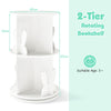 Round Spinning Corner Bookcase Kids Rotating Bookshelf White