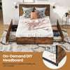 Double Iron Bed Frame Heavy-Duty Platform Bed Base Mattress Foundation w/Drawers
