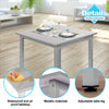 Square Table&2/4 Chairs Dining Set Wood Top Metal Frame Dining Table Kitchen
