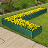 Rectangular Galvanized Steel Planter Box Garden Splicable Flower Trough Grow Bed