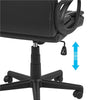 Office Chair PU Leather Desk Chair Computer Swivel Chair with Back Support Black