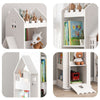 360° Rotary Bookshelf Castle Rack Display Floor Standing Bookcase Toys Storage