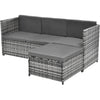 Rattan Garden Corner Sofa Table Stools Set Outdoor Patio Garden Furniture Set