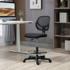 Tall Office Chair Draughtsman Chair with 360° Wheels for Standing Desk Black