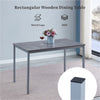 Rectangular Grey Marble MDF Top Dining Table Metal Legs Dining Room Kitchen