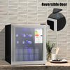 46L Drinks Cooler Fridge Glass Door Compact Counter Top Beer Wine Chiller