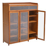 Entryway Sideboard Visible Doors Shoe Cabinet 5 Layers & Drawer Narrow Closet