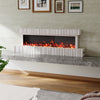 Electric Fireplace 12 Media Flame Insert LED Panoramic Living Room Heater 120cm