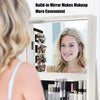360 Rotating Mirrored Jewelry Cabinet Free Standing Jewelry Armoire With Lock