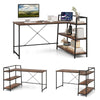 L-Shaped Corner Computer Desk Study Writing Table Workstation with Storage Shelf