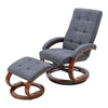 Adjustable Swivel Chair Recliner Armchair Home Lounge Sofa Chair With Footstool